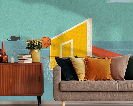 Voorbeeld van het werk in een kamer