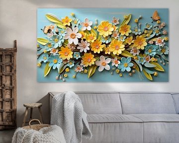 wunderschöne Frühling Pastell Farben, bunte Blumen, Kunst Design von Animaflora PicsStock