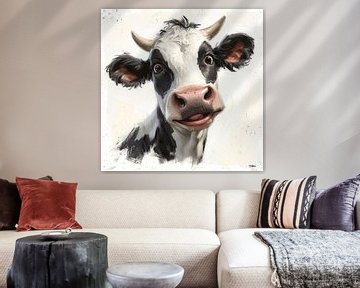 abstract farm cow by Gelissen Artworks