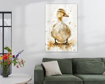 abstract farm duck by Gelissen Artworks