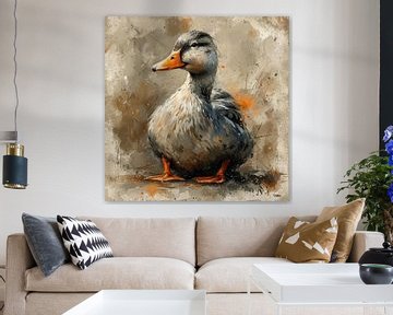 abstrakter Bauernhof Ente von Gelissen Artworks