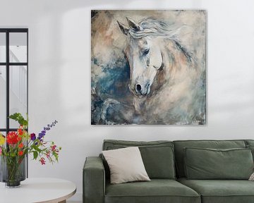 cheval de ferme abstrait sur Gelissen Artworks