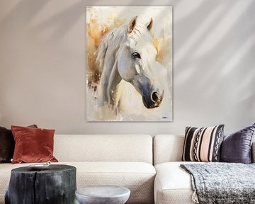 cheval de ferme abstrait sur Gelissen Artworks