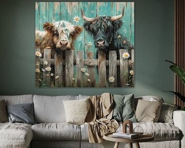 abstract farm cow by Gelissen Artworks