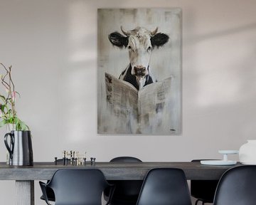 vache de ferme abstraite sur Gelissen Artworks