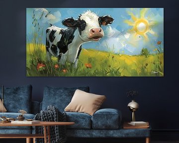 vache de ferme abstraite sur Gelissen Artworks