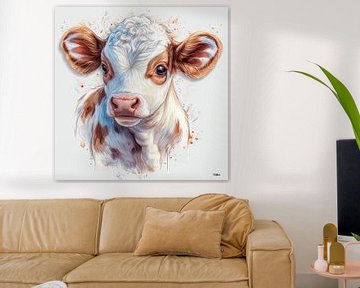 abstract farm cow by Gelissen Artworks