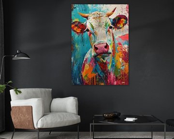 abstract farm cow by Gelissen Artworks