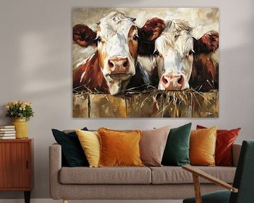 abstract farm cow by Gelissen Artworks