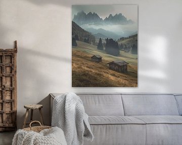 Herfst hooglanden van de Dolomieten