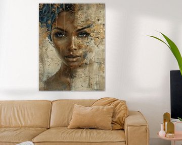 Modern abstract and chic portrait by Carla Van Iersel