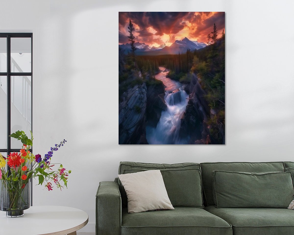 Voorbeeld van het werk in een kamer