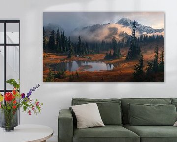 La magie de la lumière dans le monde de la montagne