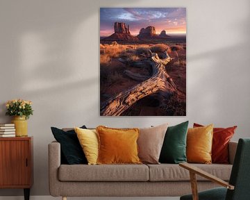Zonsopgang in Monument Valley van fernlichtsicht