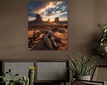 Zonsopgang in Monument Valley van fernlichtsicht