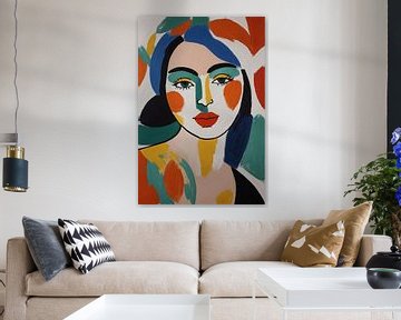 Vrouw in stijl Henri Matisse van Art & Soul Creations