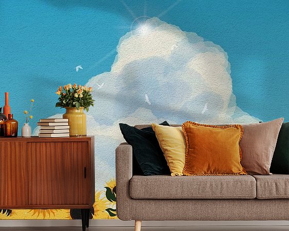Voorbeeld van het werk in een kamer