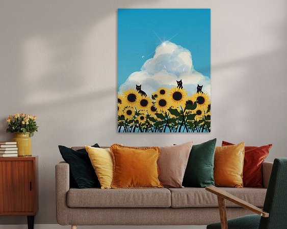 Voorbeeld van het werk in een kamer