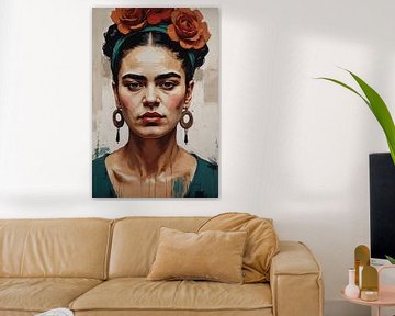 Vrouw Frida stijl van De Muurdecoratie