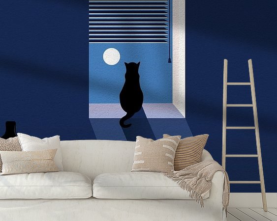 Voorbeeld van het werk in een kamer