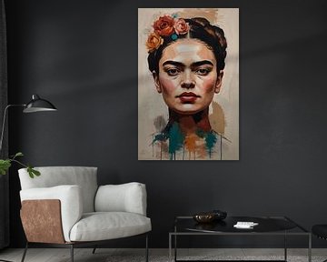 Vrouw stijl Frida van De Muurdecoratie