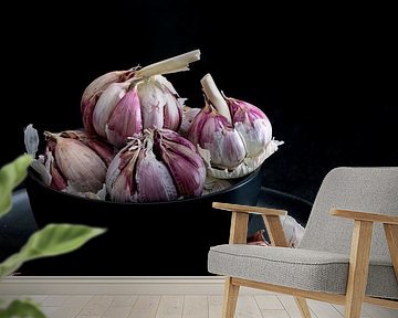 Stilleben, Knoblauch (Allium sativum) 
