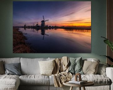 Sunset Kinderdijk by Zwoele Plaatjes