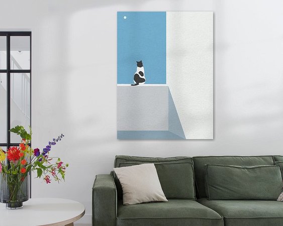 Voorbeeld van het werk in een kamer