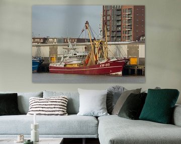 Cutter KW 88 moored in IJmuiden harbour by scheepskijkerhavenfotografie