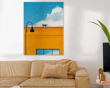 Voorbeeld van het werk in een kamer