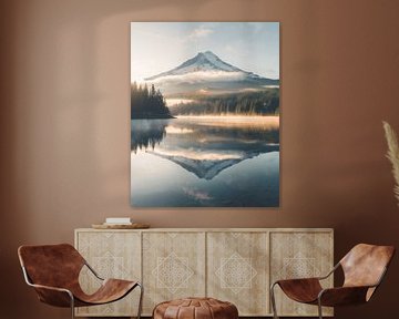 Helderheid bij Trillium Lake van fernlichtsicht