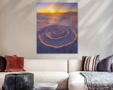 Formes de sable au lever du soleil