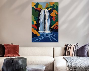 Waterval in Henri Matisse stijl van De Muurdecoratie