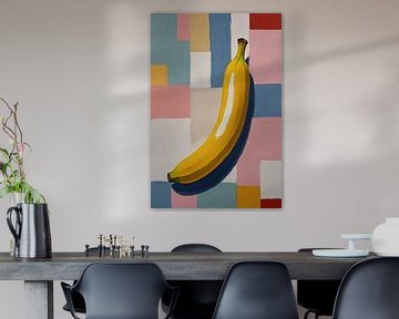 Modern portrait banana by De Muurdecoratie