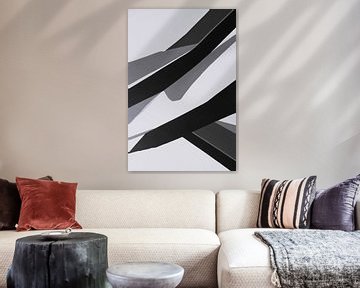 Monochrome minimal art van De Muurdecoratie