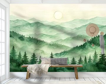 Berge von Grün 4 von ByNoukk