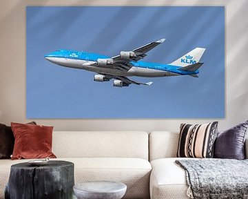KLM Boeing 747-400 left for distant destination. by Jaap van den Berg