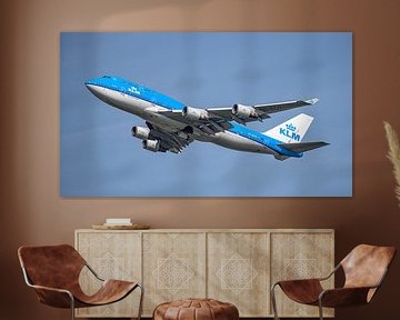 KLM Boeing 747-400 vertrokken naar verre bestemming. van Jaap van den Berg