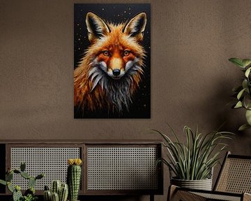 Mystieke Blik van een Wild Vossenportret van De Muurdecoratie