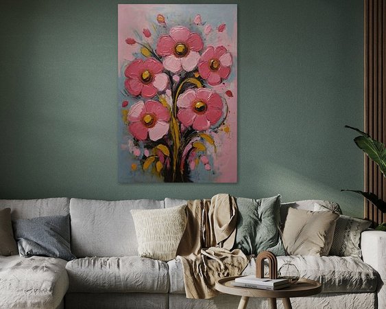 Voorbeeld van het werk in een kamer