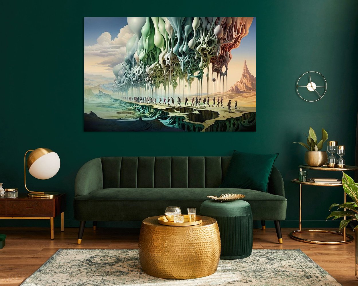 Voorbeeld van het werk in een kamer