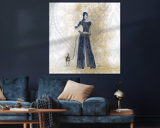 Voorbeeld van het werk in een kamer