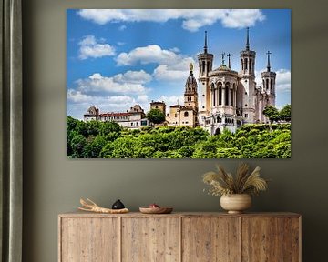 Notre Dame de Fourviere in Lyon France by Dieter Walther