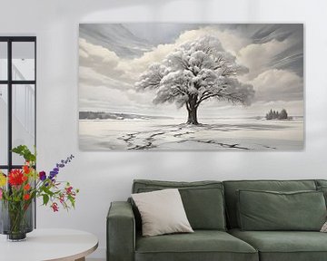 Peinture de paysage d'hiver