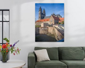 Maagdenburg - Gebhardt Bastion (Kleef) en Dom van Maagdenburg van t.ART