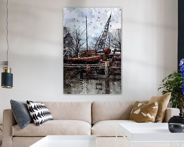 Shipyard painting by Anton de Zeeuw