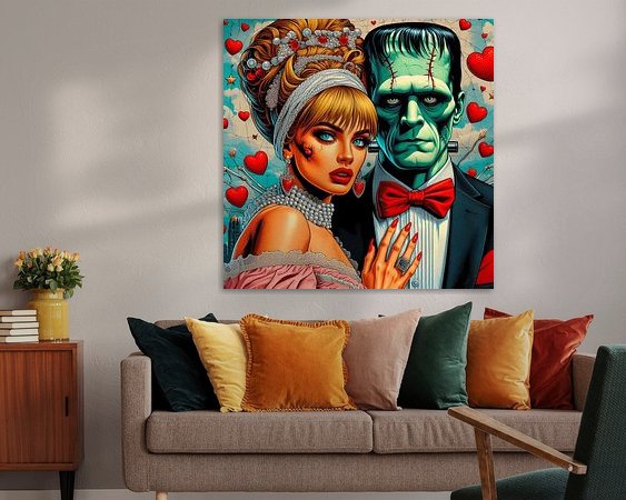 Voorbeeld van het werk in een kamer