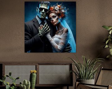 Frankenstein and his bride (cosplay) van Knoetske