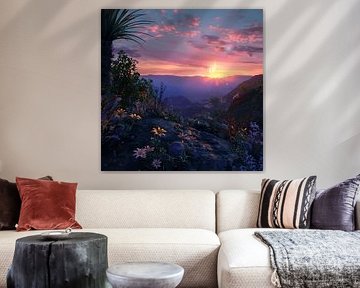Zonsondergang op de andere planeet