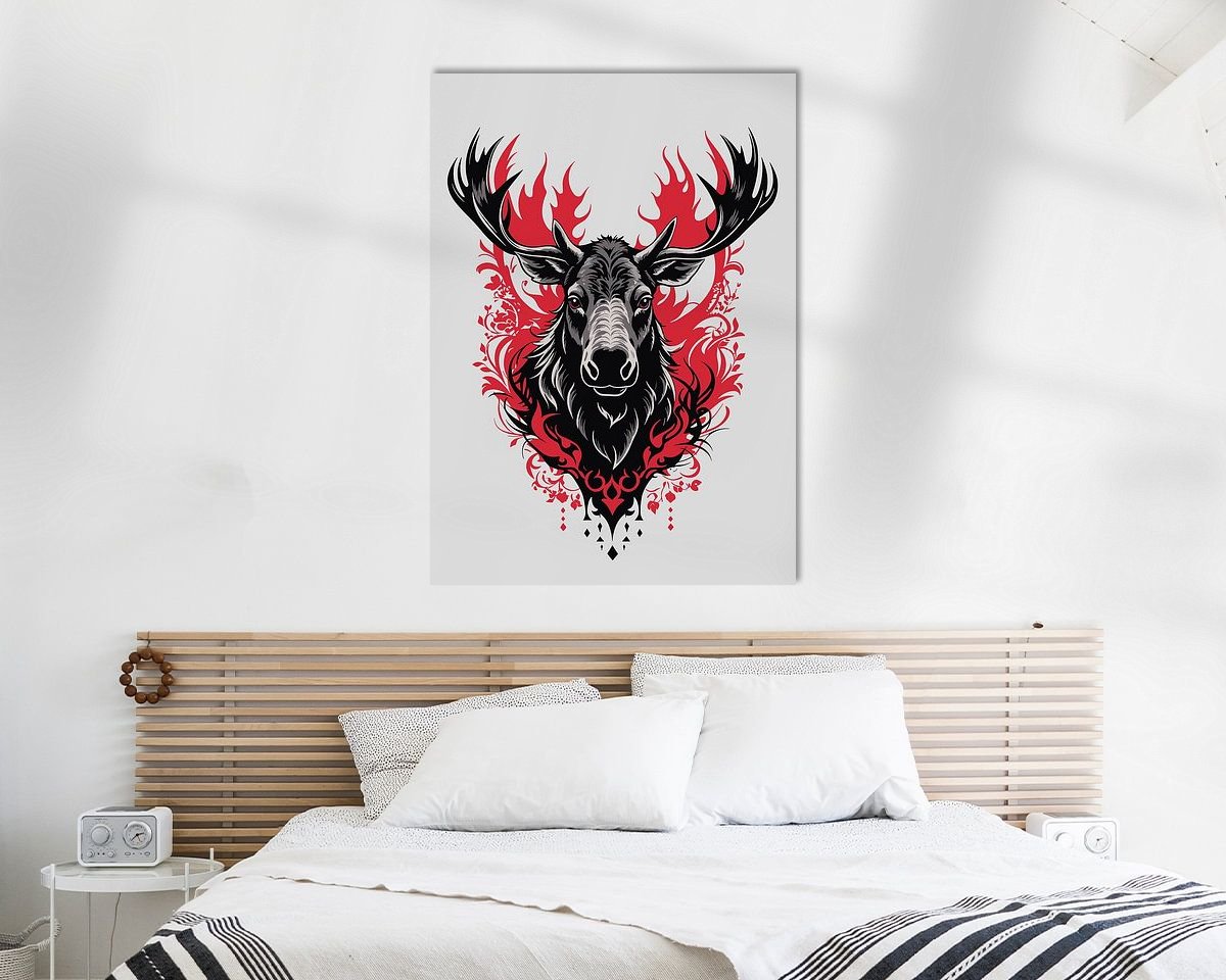 Voorbeeld van het werk in een kamer